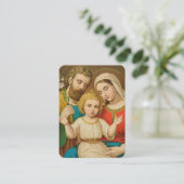 Holy Family Catholic Prayer Card Plaatskaartje (Staand voorkant)