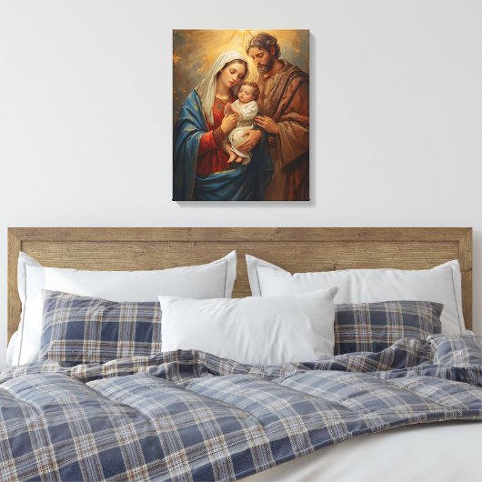Holy Family Christmas Canvas Art For Peaceful Home (Insitu (Slaapkamer))