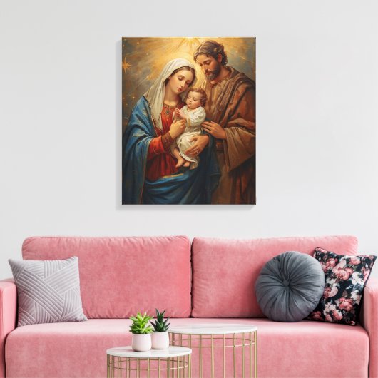 Holy Family Christmas Canvas Art For Peaceful Home (Insitu (Woonkamer))