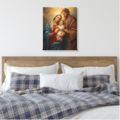 Holy Family Christmas Canvas Art For Peaceful Home Afdruk (Insitu (Slaapkamer))