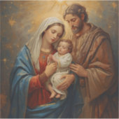 Holy Family Christmas Sticker For Holi Festive (Voorkant)