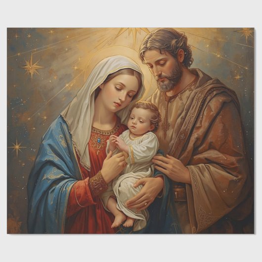 Holy Family Christmas Wrapping Paper For gift pack Cadeaupapier (Vlak)