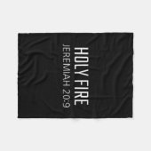 Holy Fire - Jeremiah 20_9 Bible Religious Verse Fleece Deken (Voorkant (Horizontaal))