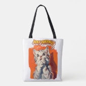 Holy Furball!  charmante poesje Tote Bag (Achterkant)