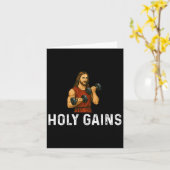 Holy Gains Church God - Gewichtheffen Fitness Body Kaart (Gele Bloem)