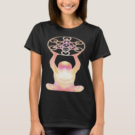 Holy Geometry Mandala Meditation & Yoga T-shirt (Voorkant)