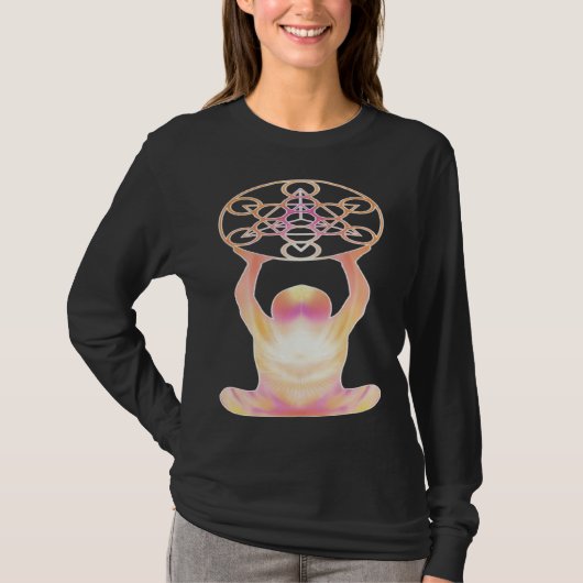 Holy Geometry Mandala Meditation & Yoga T-shirt (Voorkant)