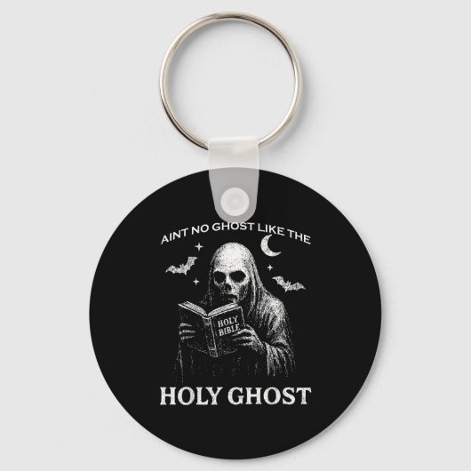 Holy Ghost Creepy Realistic Distressed Halloween B Sleutelhanger (Voorkant)