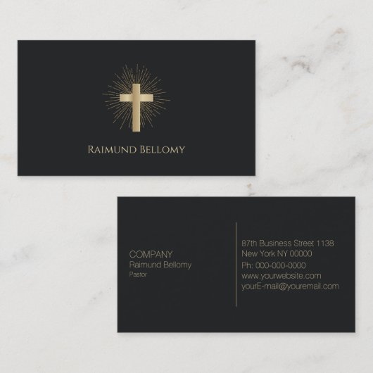 Holy Gold Cross Visitekaartje (Voorkant / Achterkant)