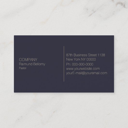 Holy Gold Cross Visitekaartje (Achterkant)