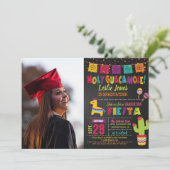 Holy Guacamole Afstuderen Invitation Piñata Foto Kaart (Staand voorkant)