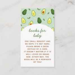 Holy Guacamole Avocado Baby shower Boekaanvraag Informatiekaartje