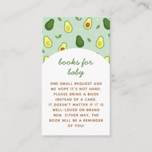 Holy Guacamole Avocado Baby shower Boekaanvraag Informatiekaartje