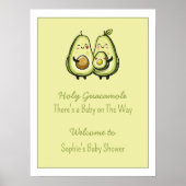 Holy Guacamole Avocado Baby shower feestbord Poster (Voorkant)