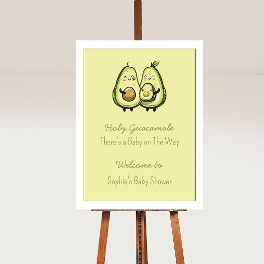 Holy Guacamole Avocado Baby shower feestbord Poster