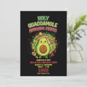 Holy Guacamole Avocado Fiesta Kids Birthday Party  Kaart (Staand voorkant)
