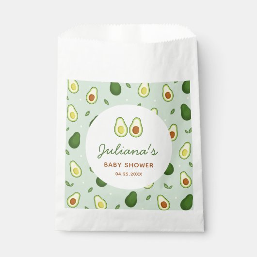 Holy Guacamole Avocado Groen Baby shower Bedankzakje (Voorkant)