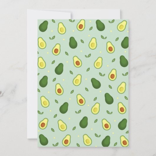 Holy Guacamole Avocado Groen Baby shower Kaart (Achterkant)