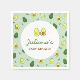 Holy Guacamole Avocado Groen Baby shower Servet