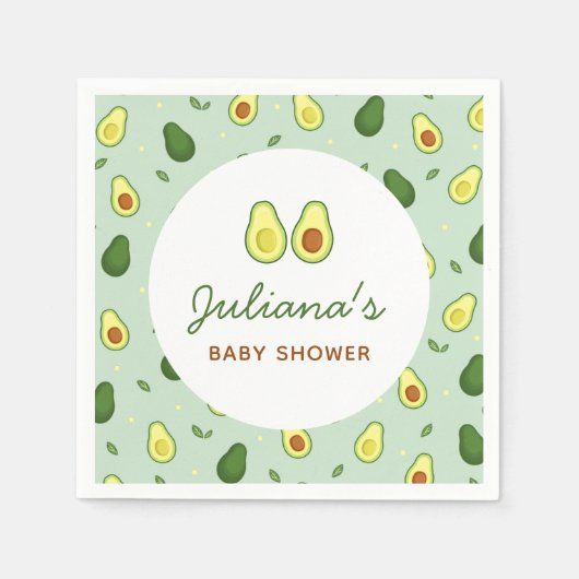 Holy Guacamole Avocado Groen Baby shower Servet (Voorkant)