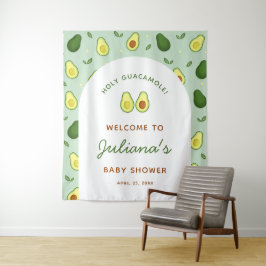 Holy Guacamole Avocado Groene Achtergrond Tapestry Wandkleed