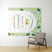 Holy Guacamole Avocado Groene Achtergrond Tapestry Wandkleed (In Situ (horizontaal))