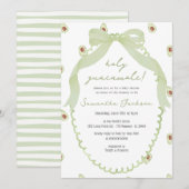Holy Guacamole Avocado Neutral Bow Baby shower Kaart (Voorkant / Achterkant)