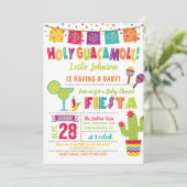 Holy Guacamole Baby shower Fiesta Kaart (Staand voorkant)