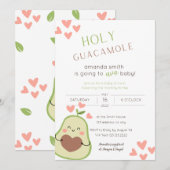 Holy Guacamole Baby shower Happy Avocado Kaart (Voorkant / Achterkant)