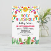 Holy Guacamole Cactus Fiesta Vrijgezellenfeest Kaart (Staand voorkant)