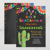 Holy Guacamole Fiesta Afstuderen Uitnodigingsfeest Kaart (Voorkant / Achterkant)