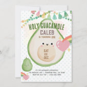 Holy Guacamole Fiesta Avocado 1e verjaardagsfeest Kaart (Voorkant)