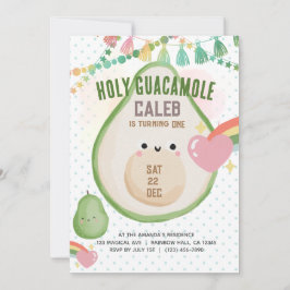 Holy Guacamole Fiesta Avocado 1e verjaardagsfeest Kaart