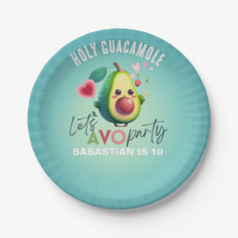 Holy Guacamole Fiesta Avocado 1e verjaardagsfeest Papieren Bordje
