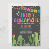 Holy Guacamole Fiesta Baby shower Cactus Kaart (Voorkant)