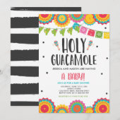 Holy Guacamole Fiesta Baby shower Cactus Kaart (Voorkant / Achterkant)