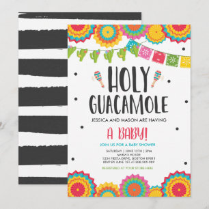 Holy Guacamole Fiesta Baby shower Cactus Kaart