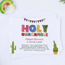 Holy Guacamole Fiesta Baby shower Kawaii Avocado I
