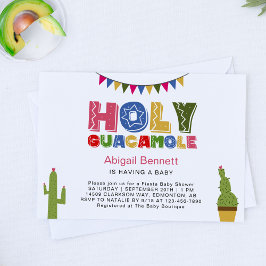 Holy Guacamole Fiesta Baby shower Kawaii Avocado I Kaart