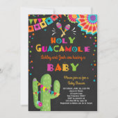 Holy Guacamole Fiesta Baby shower nodigen Mexicaan Kaart (Voorkant)