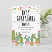 Holy Guacamole Fiesta Twins Baby shower Kaart (Staand voorkant)