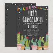 Holy Guacamole Fiesta Twins Baby shower Kaart (Voorkant / Achterkant)