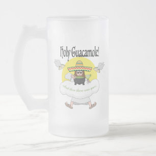 Holy Guacamole Frosted Glass Beer Mok