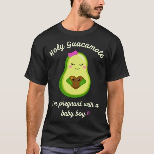 Holy Guacamole Funny Avocado Pregnancy Announcemen T-shirt (Voorkant)