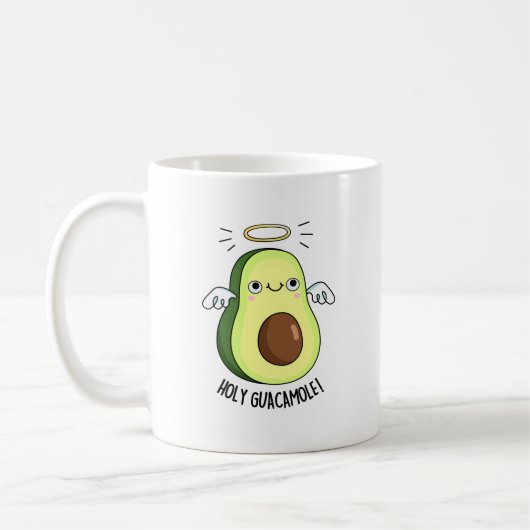 Holy Guacamole Funny Goody Avocado Pun Koffiemok (Links)