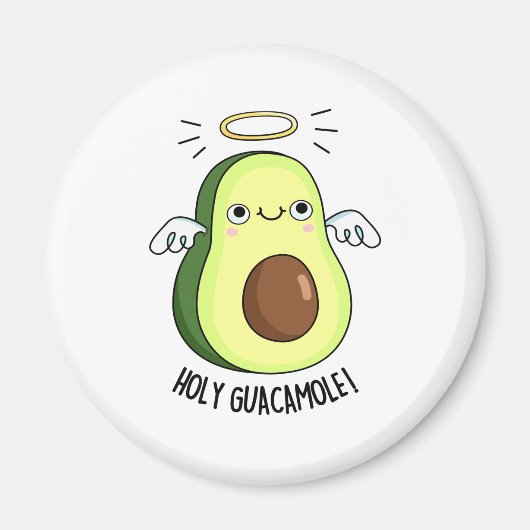 Holy Guacamole Funny Goody Avocado Pun Magneet (Voorkant)