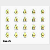 Holy Guacamole Funny Goody Avocado Pun Ronde Sticker (Vel)