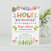 Holy Guacamole Graduation Fiesta Invitation Kaart (Staand voorkant)