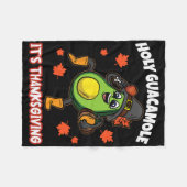 Holy Guacamole Haar Thanksgiving avocado pelgrim F Fleece Deken (Voorkant (Horizontaal))