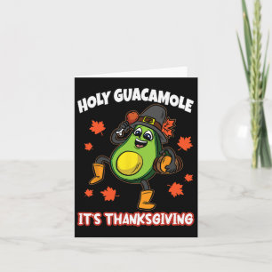 Holy Guacamole Haar Thanksgiving avocado pelgrim F Kaart